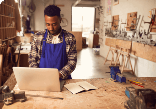 Man working in workshop