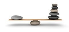 Set of balancing scales